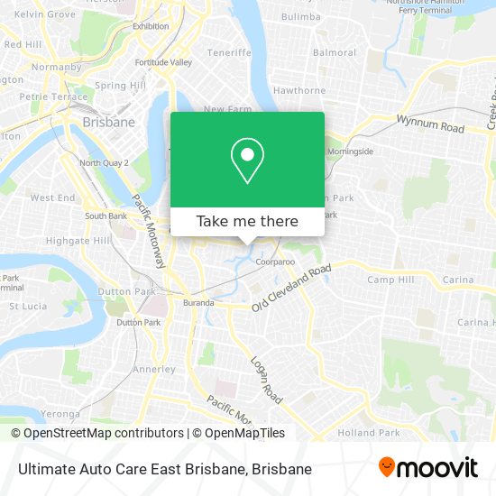 Mapa Ultimate Auto Care East Brisbane