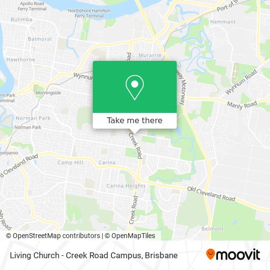 Living Church - Creek Road Campus map
