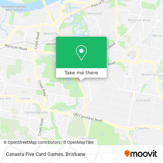 Canasta Five Card Games map