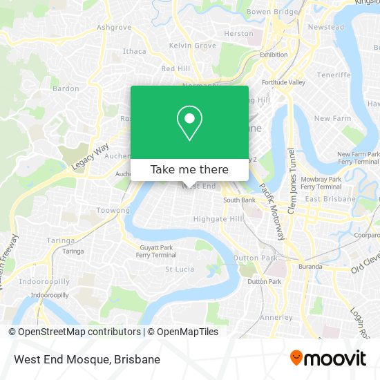 West End Mosque map