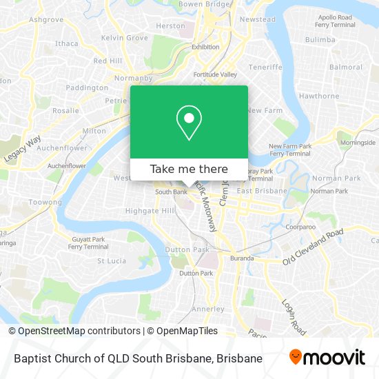 Mapa Baptist Church of QLD South Brisbane