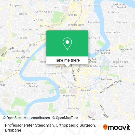 Professor Peter Steadman, Orthopaedic Surgeon map