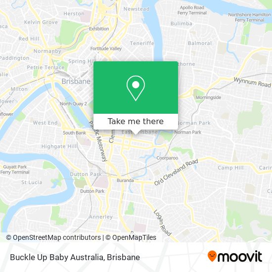 Mapa Buckle Up Baby Australia