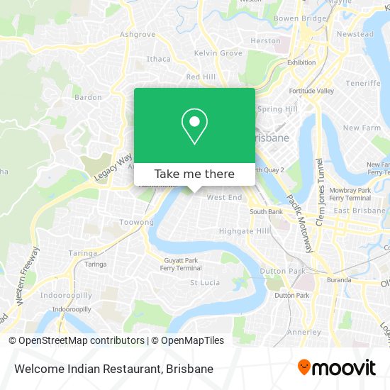 Mapa Welcome Indian Restaurant