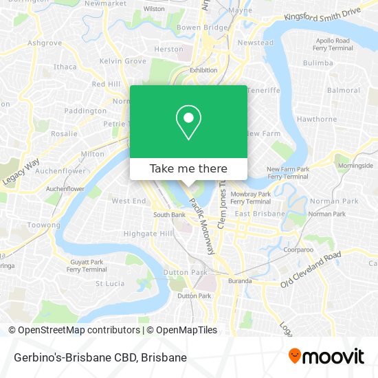 Gerbino's-Brisbane CBD map