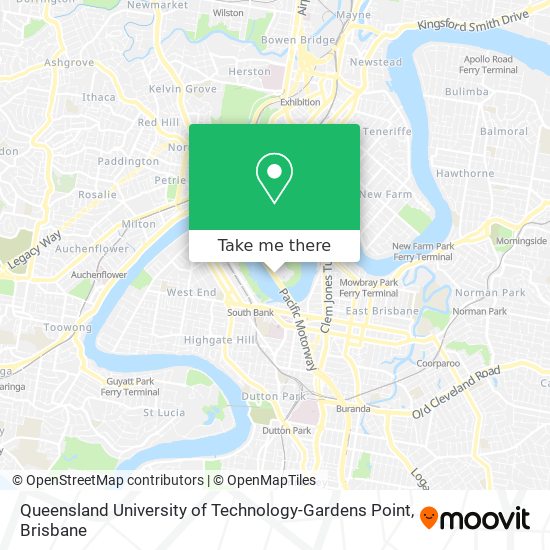 Queensland University of Technology-Gardens Point map