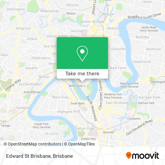 Edward St Brisbane map