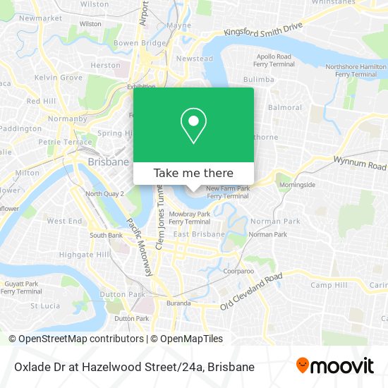 Mapa Oxlade Dr at Hazelwood Street / 24a