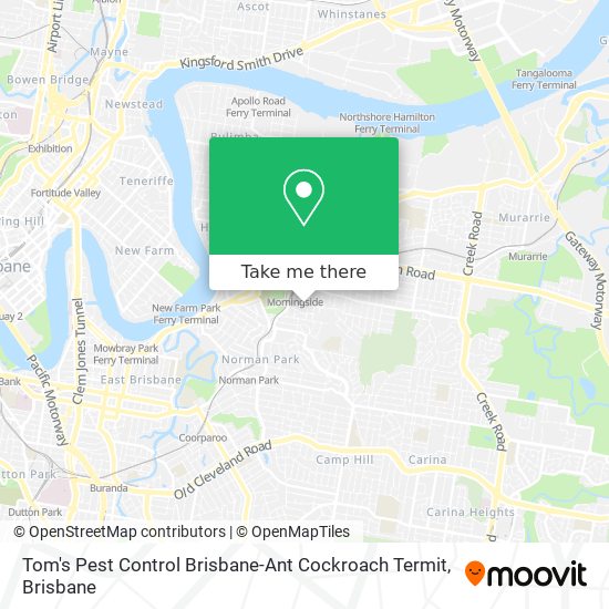 Tom's Pest Control Brisbane-Ant Cockroach Termit map