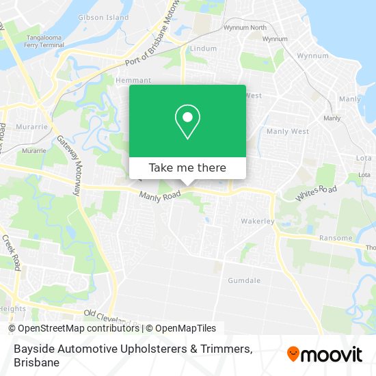 Mapa Bayside Automotive Upholsterers & Trimmers