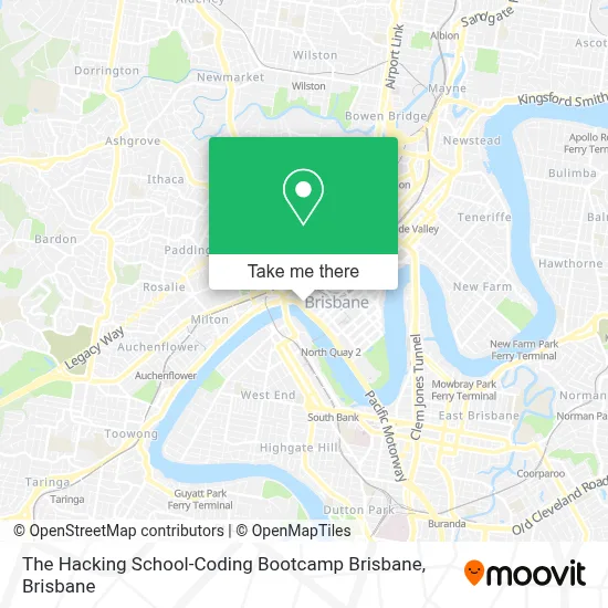 The Hacking School-Coding Bootcamp Brisbane map