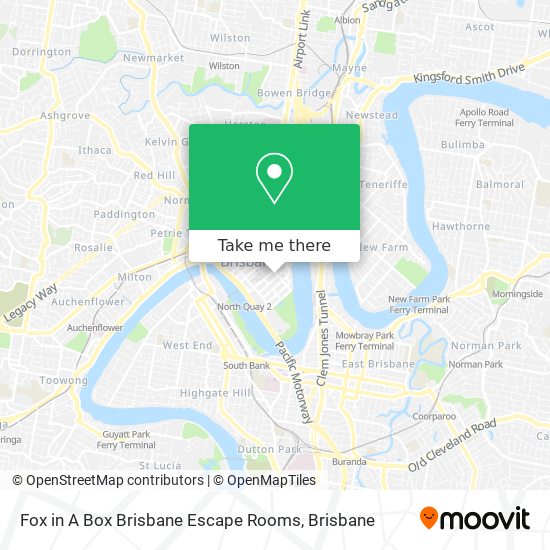 Fox in A Box Brisbane Escape Rooms map