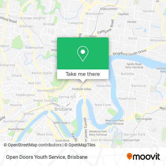Open Doors Youth Service map