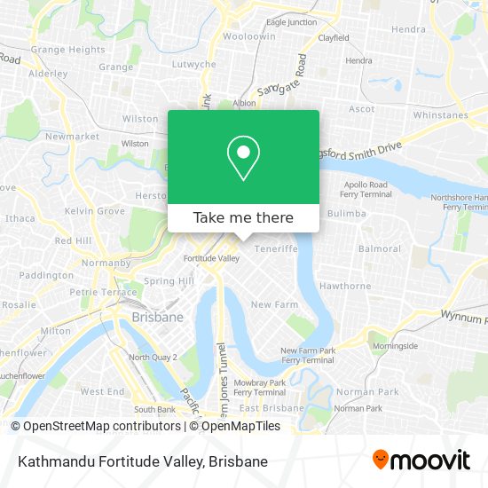 Mapa Kathmandu Fortitude Valley