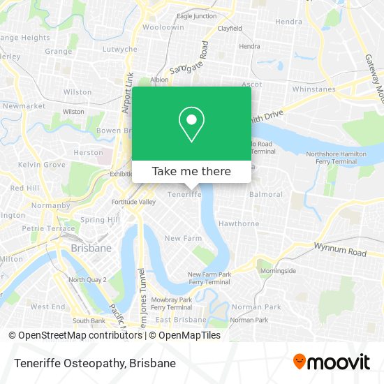 Teneriffe Osteopathy map