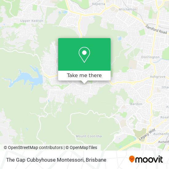 The Gap Cubbyhouse Montessori map