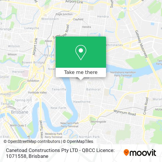 Canetoad Constructions Pty LTD - QBCC Licence: 1071558 map