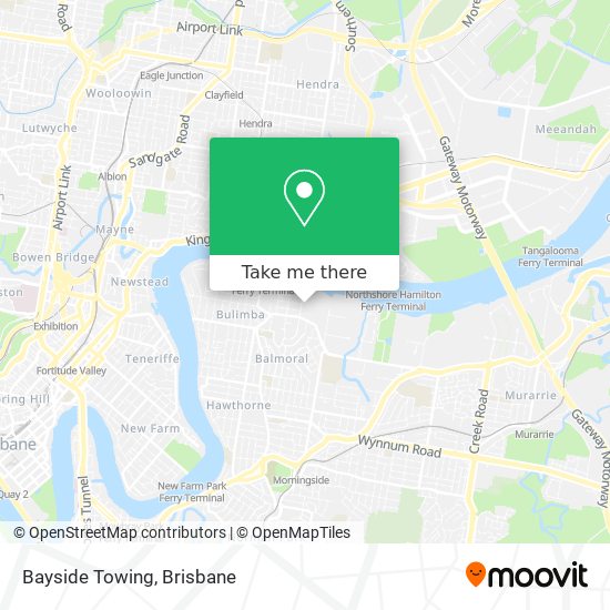 Bayside Towing map
