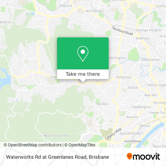 Waterworks Rd at Greenlanes Road map