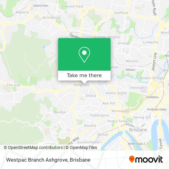 Westpac Branch Ashgrove map