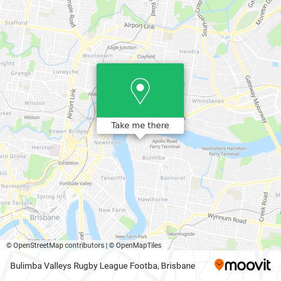 Mapa Bulimba Valleys Rugby League Footba