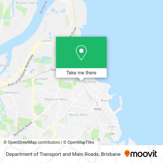Mapa Department of Transport and Main Roads