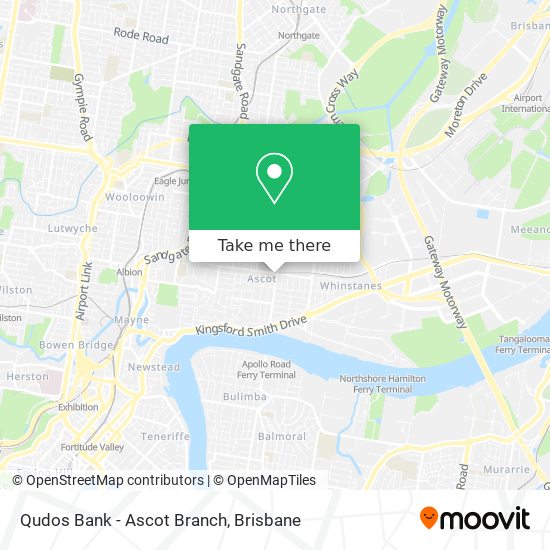 Qudos Bank - Ascot Branch map
