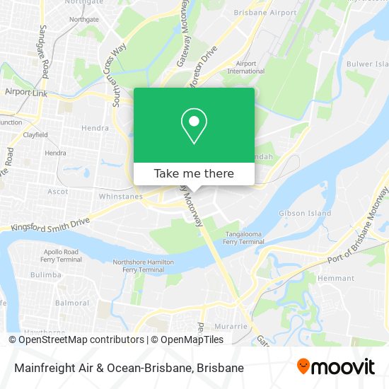 Mapa Mainfreight Air & Ocean-Brisbane