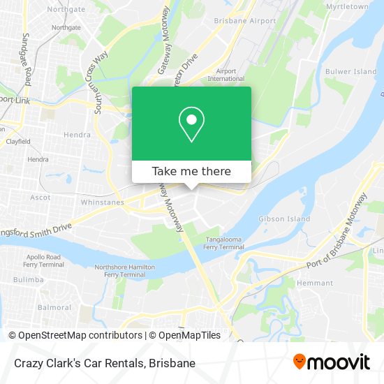 Mapa Crazy Clark's Car Rentals