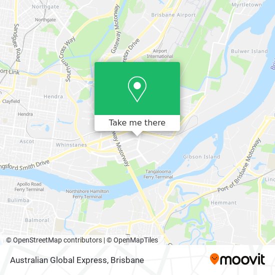 Australian Global Express map