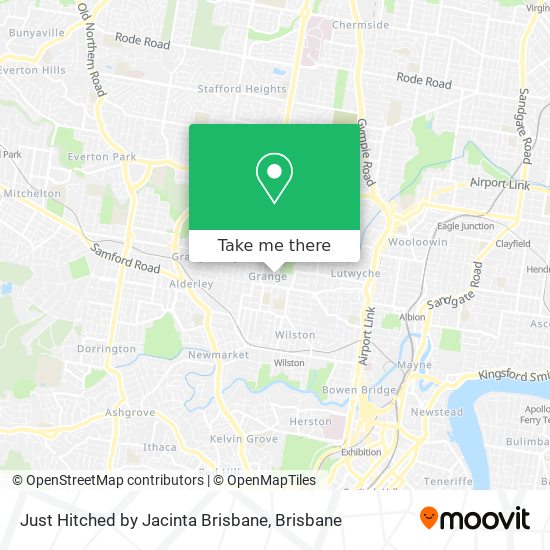 Just Hitched by Jacinta Brisbane map