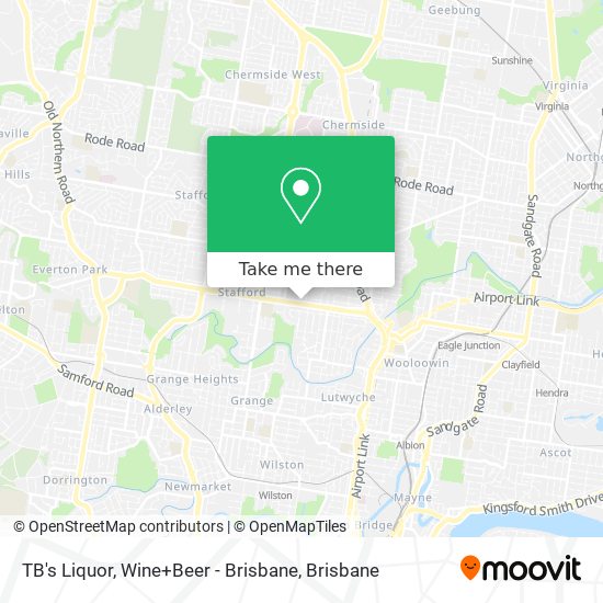 TB's Liquor, Wine+Beer - Brisbane map