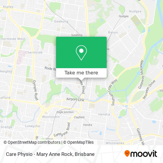 Care Physio - Mary Anne Rock map