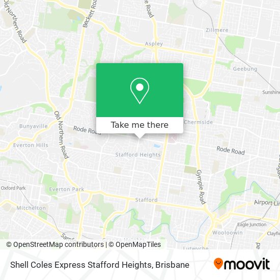 Mapa Shell Coles Express Stafford Heights