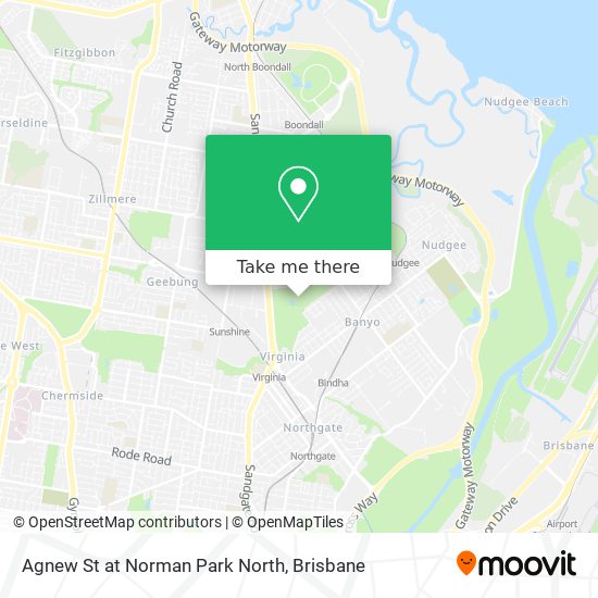 How to get to Agnew St at Norman Park North in Banyo by Bus, Train or
