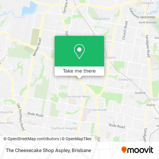 The Cheesecake Shop Aspley map