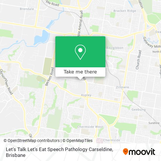 Let's Talk Let's Eat Speech Pathology Carseldine map