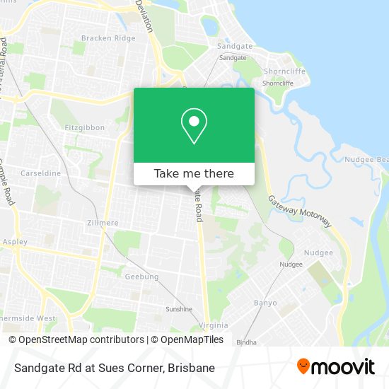 Sandgate Rd at Sues Corner map