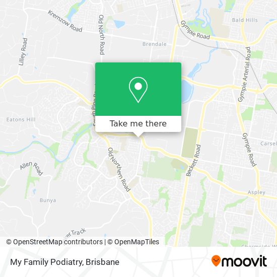 My Family Podiatry map