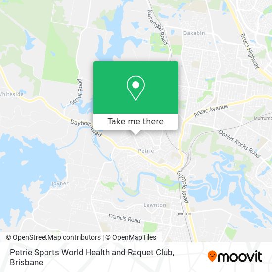 Petrie Sports World Health and Raquet Club map