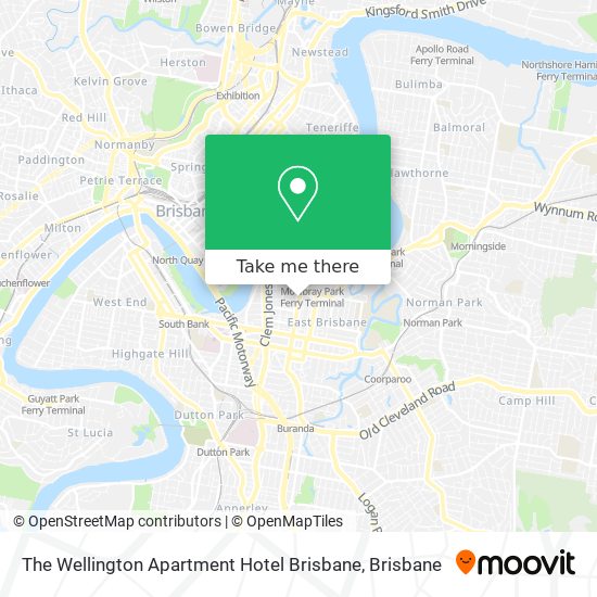 Mapa The Wellington Apartment Hotel Brisbane