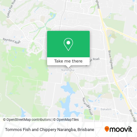 Tommos Fish and Chippery Narangba map