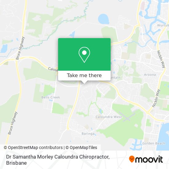 Dr Samantha Morley Caloundra Chiropractor map