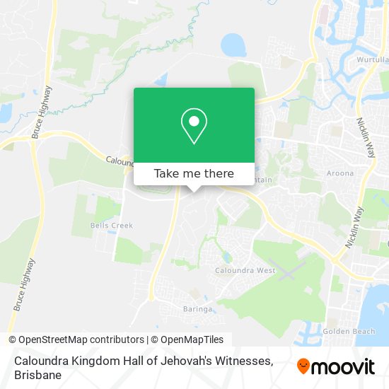 Mapa Caloundra Kingdom Hall of Jehovah's Witnesses