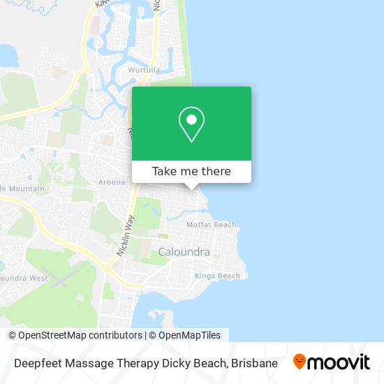 Deepfeet Massage Therapy Dicky Beach map