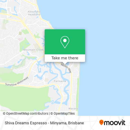 Shiva Dreams Espresso - Minyama map