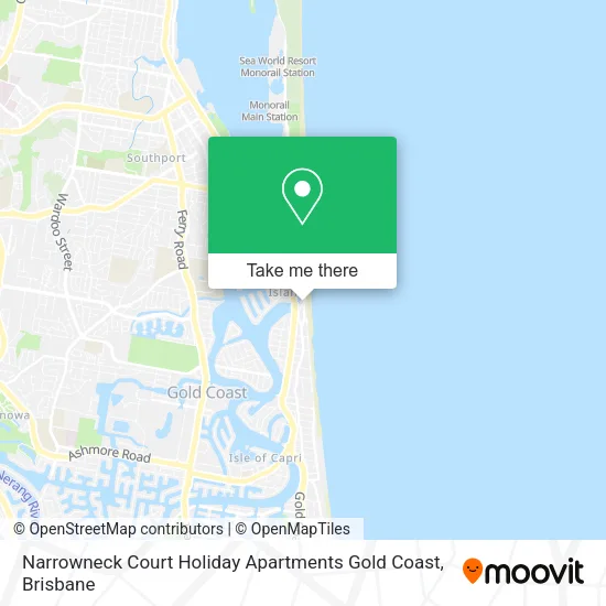 Narrowneck Court Holiday Apartments Gold Coast map