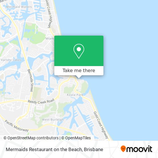 Mermaids Restaurant on the Beach map