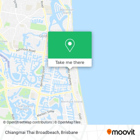 Mapa Chiangmai Thai Broadbeach