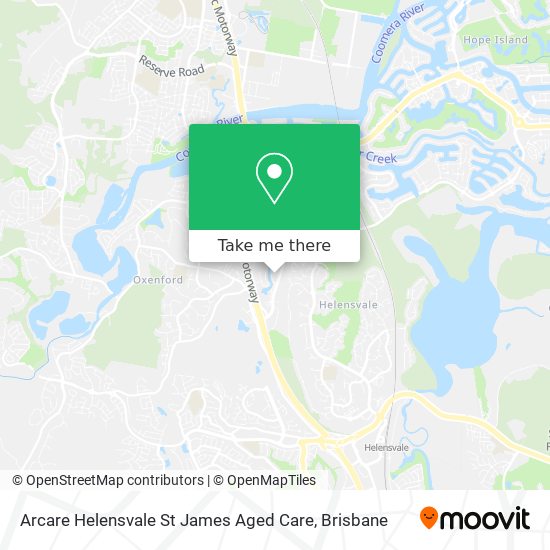 Arcare Helensvale St James Aged Care map